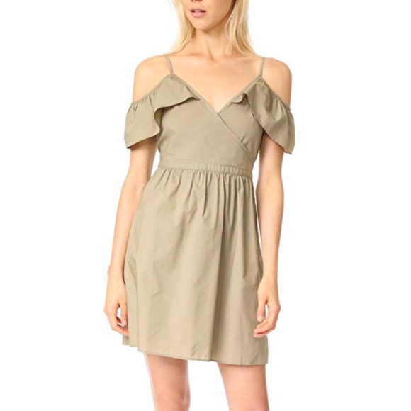 Khaki ruffle dress Clearance